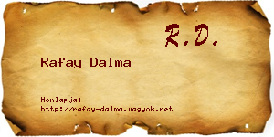 Rafay Dalma névjegykártya